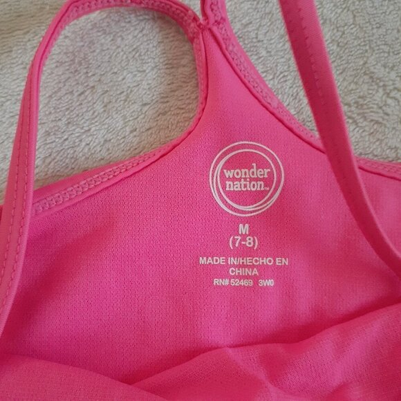 Wonder Nation Girl's Size M (7-8) Pink Always Be A Mermaid One Piece Swim Suit - Picture 4 of 8